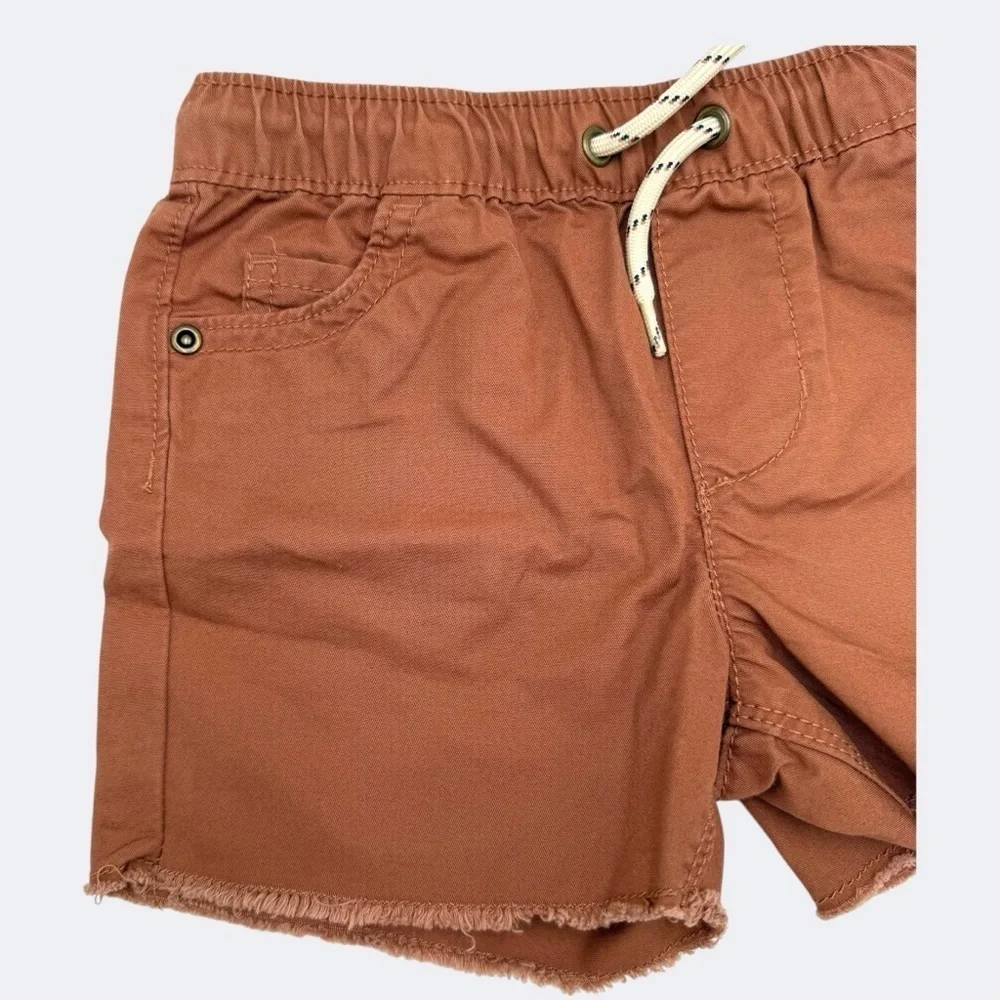 Carter’s Baby Pull-on Poplin Brown Casual Shorts with Drawstring 12 Months